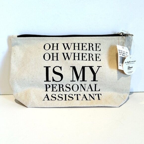 Los Angeles Trading Company The Perfect Pouch Canvas Makeup Cosmetic Bag - Picture 2 of 9